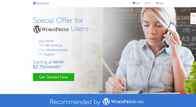 WPBeginner 读者的 Bluehost 特别优惠