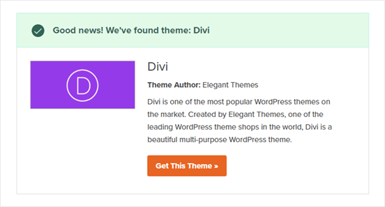 正在运行的 WordPress 主题检测器，检测 Divi 主题