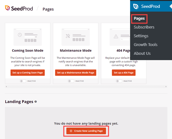 在 SeedProd 中创建新的登录页面