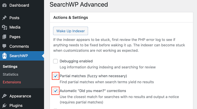 在 SearchWP 中启用模糊搜索