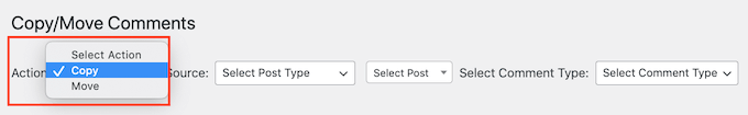 选择是否在 WordPress 帖子之间复制或移动评论