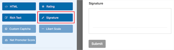 WPForms 签名表单插件