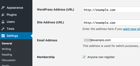 更改 WordPress 和网站 URL