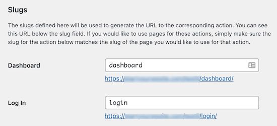 主题我的登录 URL slug 设置