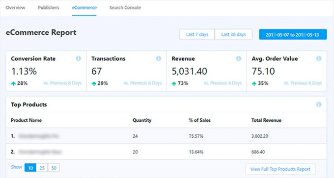 MonsterInsights 示例