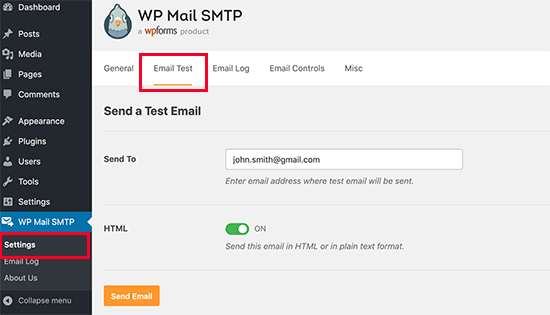 使用 WP Mail SMTP 测试 WordPress 电子邮件