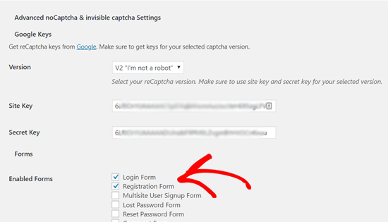 为默认 WordPress 登录和注册表单启用 reCAPTCHA