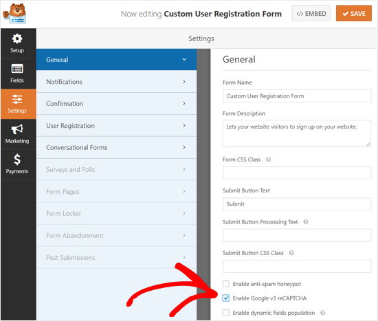 在 WordPress 自定义注册表单上启用 Google reCAPTCHA