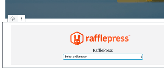 RafflePress 块设置