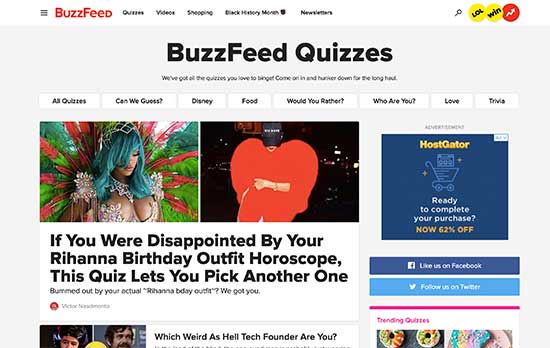 BuzzFeed 测验