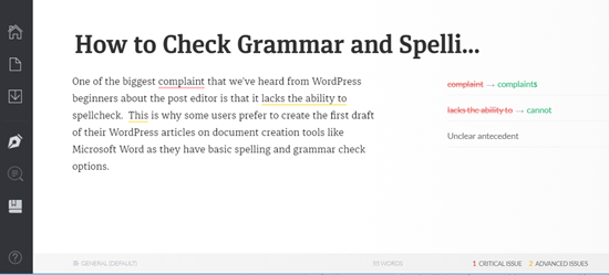 在 Grammarly Web 应用程序中检查和纠正语法和拼写错误