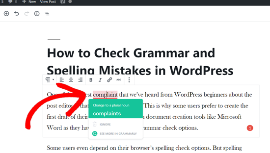 在 WordPress 中使用 Grammarly 修复写作错误