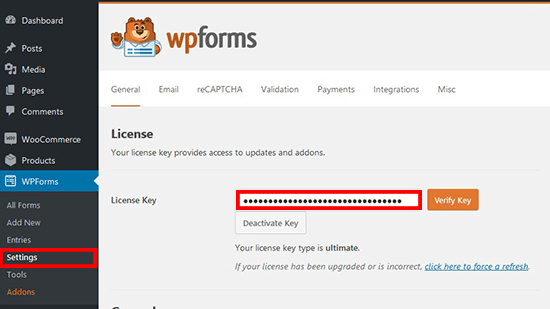 WPForms 许可证