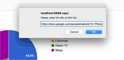 将 URL 添加到您的 Google 电子表格的 CSV 文件