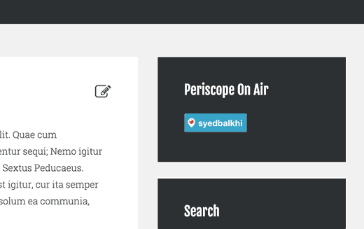 Periscope on air 小部件预览