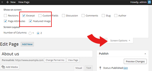 在 WordPress 的帖子编辑器屏幕上显示页面的摘录和特色图像框