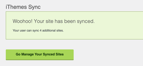 将您的 WordPress 网站连接到 iThemes Sync