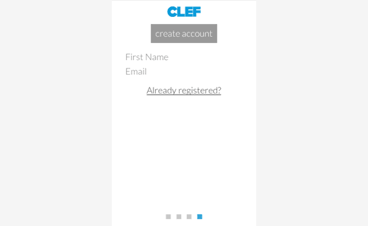 创建一个帐户以使用 Clef 应用程序