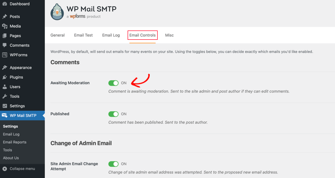 专业用户可以控制 Localhost 发送哪些电子邮件