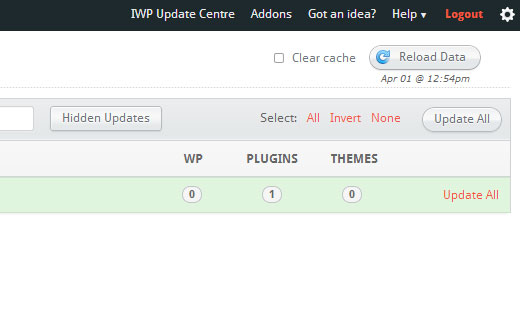 InfiniteWP 允许您从一个仪表板更新所有 WordPress 网站、插件和主题