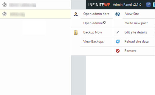 从 InfiniteWP 管理 WordPress 网站